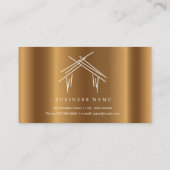 不動産仲介業者ブランディングと住宅金ゴールド名刺 名刺 (裏面)