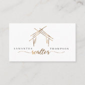 不動産仲介業者ブランディングと住宅金ゴールド名刺 名刺 (正面)