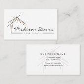 不動産仲介業者ブランディングと住宅金ゴールド車 名刺 (正面/裏面)