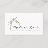 不動産仲介業者ブランディングと住宅金ゴールド車 名刺 (正面)