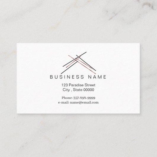 不動産仲介業者ブランディングにおけるハスルーフ付バラ金ゴールド 名刺 (裏面)