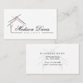 不動産仲介業者ブランディングハウスインバラ金ゴールド 名刺 (正面/裏面)