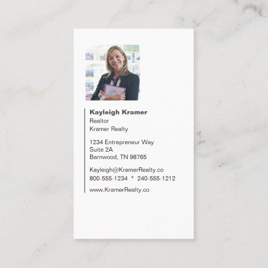 不動産仲介業者ブリックタウンハウスフォト名刺 名刺 (裏面)