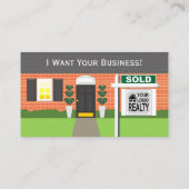 不動産仲介業者ブリックハウスセールドサイン 名刺 (裏面)