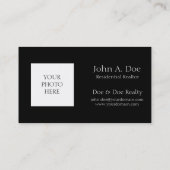 不動産仲介業者ブローカーのヘッドショット写真の色を選択 名刺 (裏面)