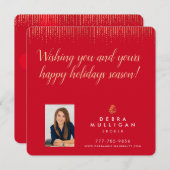 不動産仲介業者ブローカーホリデイズクリスマスポストカード シーズンカード (正面/裏面)