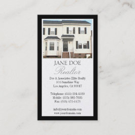 不動産仲介業者プラチナ写真の原稿のボーダー 名刺