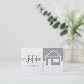 不動産仲介業者プラチナ家かモノグラム 名刺 (スタンド正面)