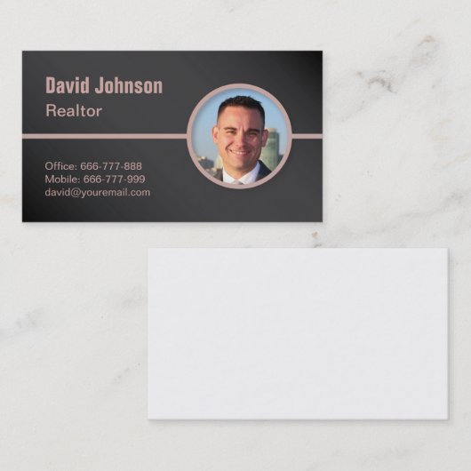 不動産仲介業者プロフェッショナルフォト名刺 名刺 (正面/裏面)