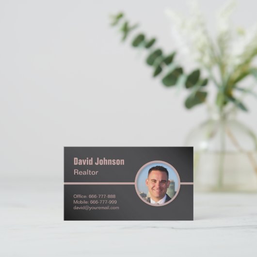 不動産仲介業者プロフェッショナルフォト名刺 名刺 (スタンド正面)