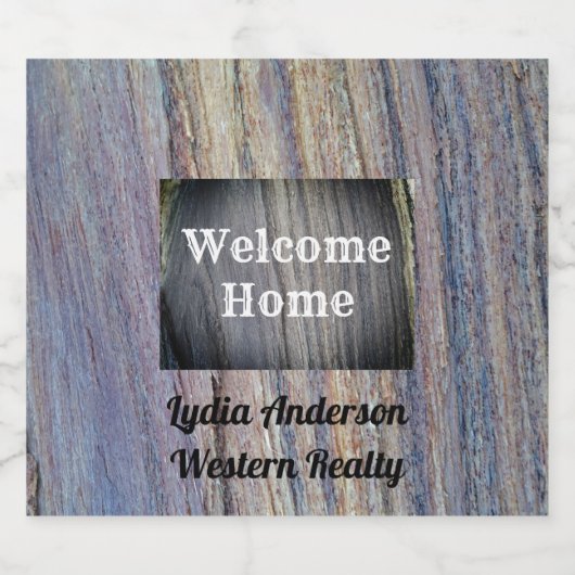 不動産仲介業者プロモーション素朴ウェルカムホーム実在エテート ビールラベル (シングルラベル)