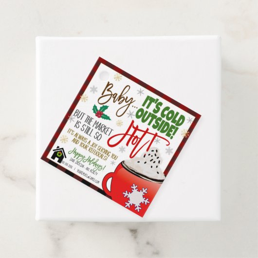 不動産仲介業者ホットチョコポップ・アートのコレートバイギフトラベル フェイバータグ (インサイチュ)