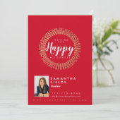 不動産仲介業者ホリデイズクリスマスモダンはがミニマルき シーズンカード (スタンド正面)