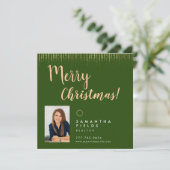 不動産仲介業者ホリデーズクリスマスハガキモダンー シーズンカード (スタンド正面)