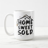 不動産仲介業者ホーム甘い販売実在不動産代理店ブローカー コーヒーマグカップ (左)