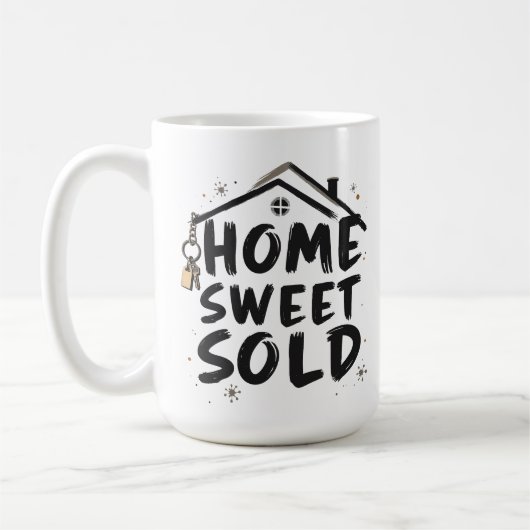 不動産仲介業者ホーム甘い販売実在不動産代理店ブローカー コーヒーマグカップ (左)