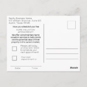 不動産仲介業者ホーム評価マーケティングはがき ポストカード (裏面)