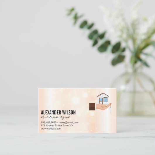 不動産仲介業者ホールディングハウス鍵 名刺 (スタンド正面)