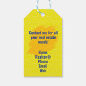 不動産仲介業者ポップ・アートのバイスポンジスクラブクライアントの評価 ギフトタグ (裏面)