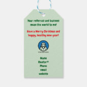 不動産仲介業者ポップ・アートの-Byクリスマス12月の締めくくり ギフトタグ (裏面)