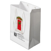 不動産仲介業者マーケティングウェルカムホームレッドドアパイナップル ミディアムペーパーバッグ (裏面アングル)