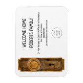 不動産仲介業者マーケティングウェルカムホーム引っ越し祝いパーティー マグネット (縦)