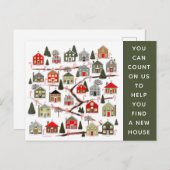 不動産仲介業者マーケティングホリデーカード ポストカード (正面/裏面)