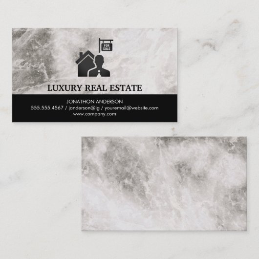 不動産仲介業者マーブル 名刺 (正面/裏面)
