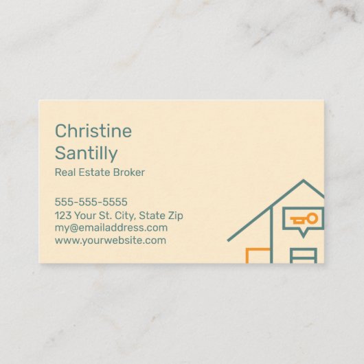 不動産仲介業者ミニマルデザイン 名刺 (裏面)