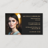 不動産仲介業者ミニマルブラックハウスロゴモーゲージブローカー 名刺 (裏面)