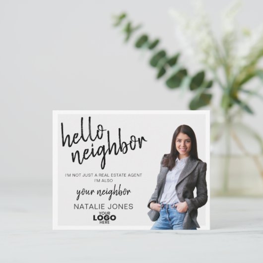 不動産仲介業者メーラー実在エステートマーケティングロゴ農業 ポストカード (スタンド正面)