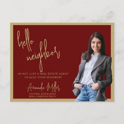 不動産仲介業者メーラー実在エステートマーケティング農業こんにちは ポストカード (正面)