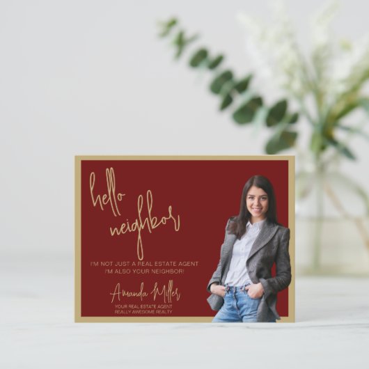 不動産仲介業者メーラー実在エステートマーケティング農業こんにちは ポストカード (スタンド正面)