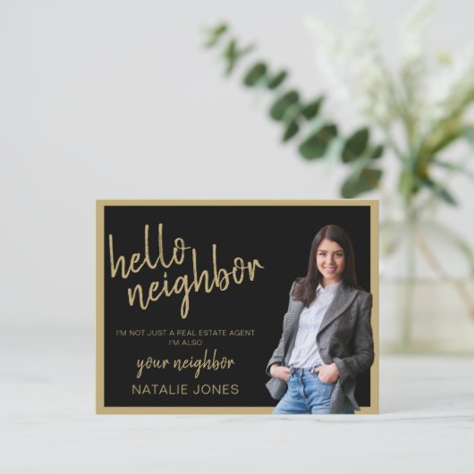 不動産仲介業者メーラー実在エステートマーケティング農業こんにちは ポストカード (スタンド正面)