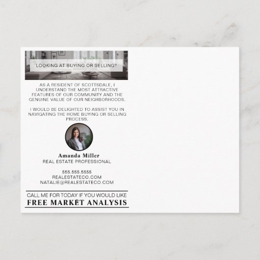 不動産仲介業者メーラー実在エステートマーケティング農業こんにちは ポストカード (裏面)