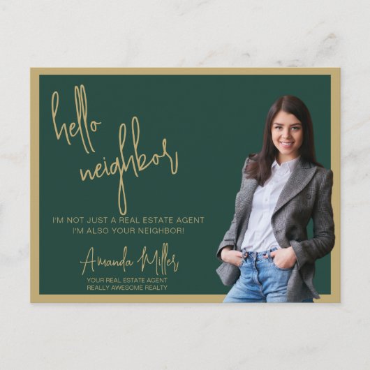 不動産仲介業者メーラー実在エステートマーケティング農業こんにちは ポストカード (正面)