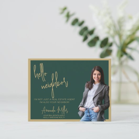 不動産仲介業者メーラー実在エステートマーケティング農業こんにちは ポストカード (スタンド正面)