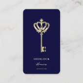 不動産仲介業者モダンエテ実在ートモノグラムミッドナイトブルー 名刺 (正面)