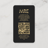 不動産仲介業者モダンモノグラムブラック金ゴールドインスタグラム 名刺 (裏面)