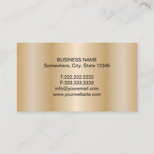 不動産仲介業者モダン金ゴールドハウスロ実在ゴエステート 名刺 (裏面)