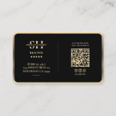 不動産仲介業者モダン鍵クラウンフェイク金ゴールドトリムモーゲージ 名刺 (裏面)