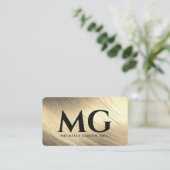 不動産仲介業者モーゲージエレガントブラック金ゴールドマーケティング 名刺 (スタンド正面)