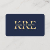 不動産仲介業者モーゲージモダンブローカーネイビーブルー 名刺 (正面)