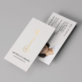 不動産仲介業者ラッキー金ゴールド鍵モーゲージライトサンド 名刺