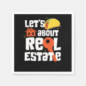 不動産仲介業者レッツタコ実在エテート スタンダードカクテルナプキン (正面)