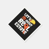 不動産仲介業者レッツタコ実在エテート スタンダードカクテルナプキン (角)