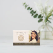 不動産仲介業者ロゴと写真の追加 |不動産実在代理業者 名刺 (スタンド正面)