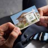 不動産仲介業者ロゴの追加カスタム写真 名刺