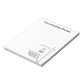 不動産仲介業者ロゴの追加シンプルビジネス ノートパッド (回転)