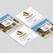 不動産仲介業者ロゴを追加カスタムする名刺 スクエア名刺